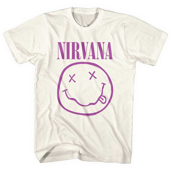 NIRVANA Attractive T-shirt, Purple Happy Face