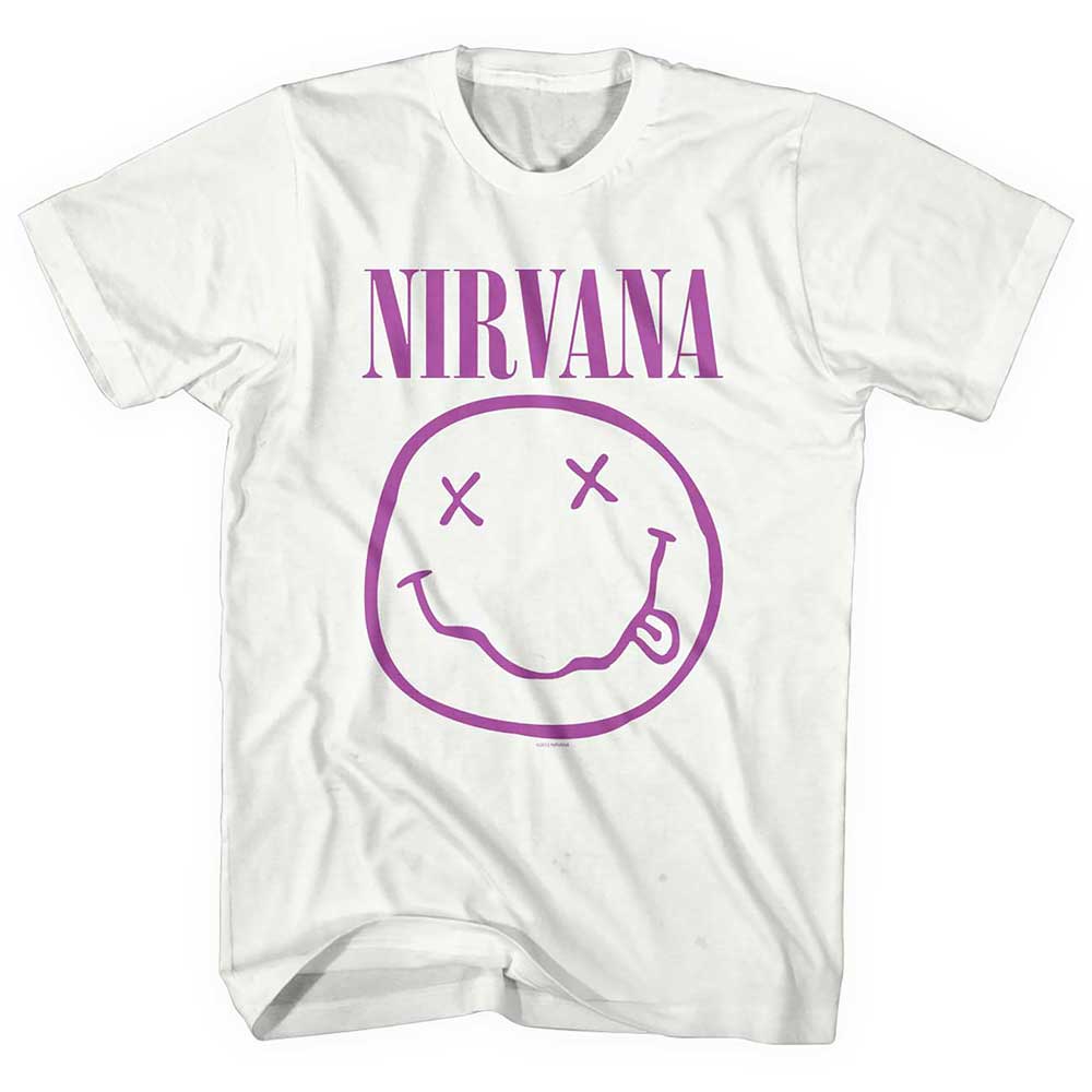 NIRVANA Attractive T-Shirt, Purple Happy Face