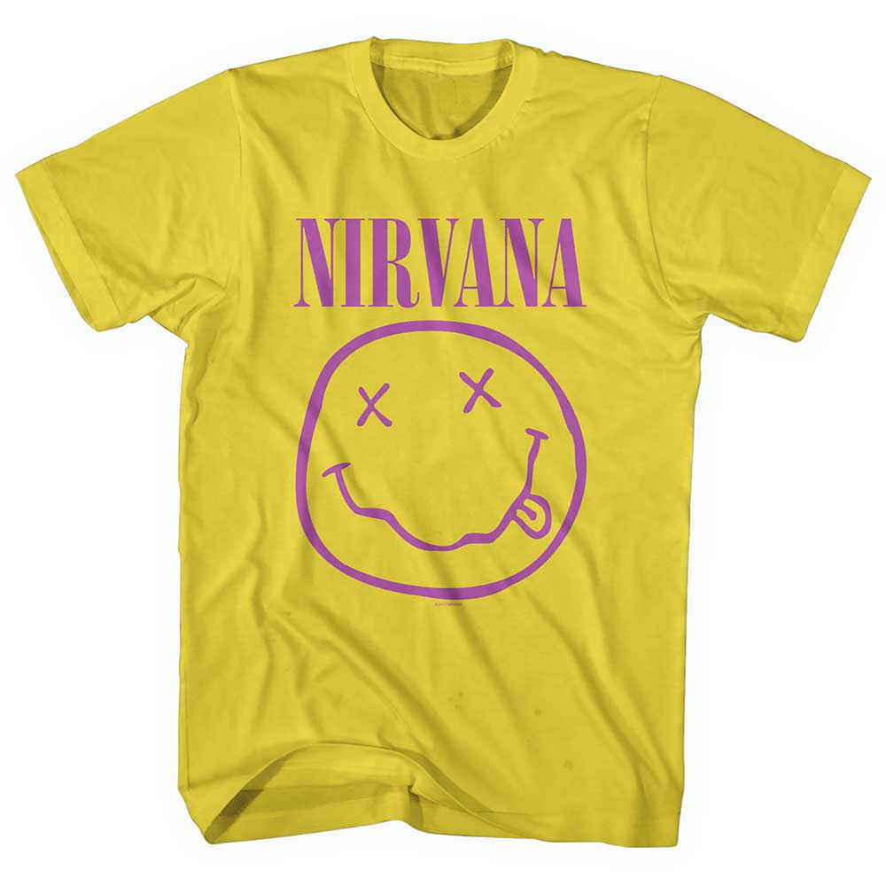 NIRVANA Attractive T-Shirt, Purple Happy Face