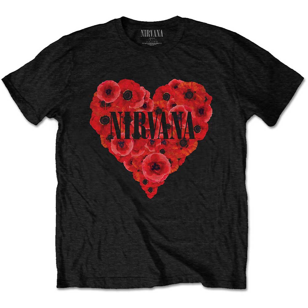 NIRVANA Attractive T-Shirt, Poppy Heart