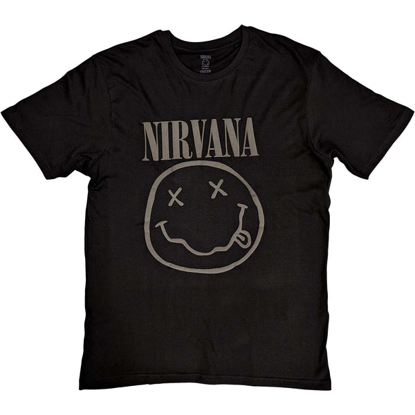 NIRVANA HI-Build T-Shirt, Black Happy Face