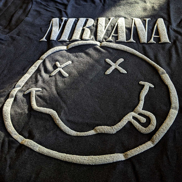 NIRVANA HI-Build T-Shirt, Black Happy Face