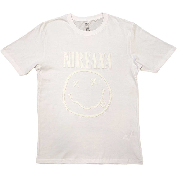 NIRVANA HI-Build T-Shirt, White Happy Face