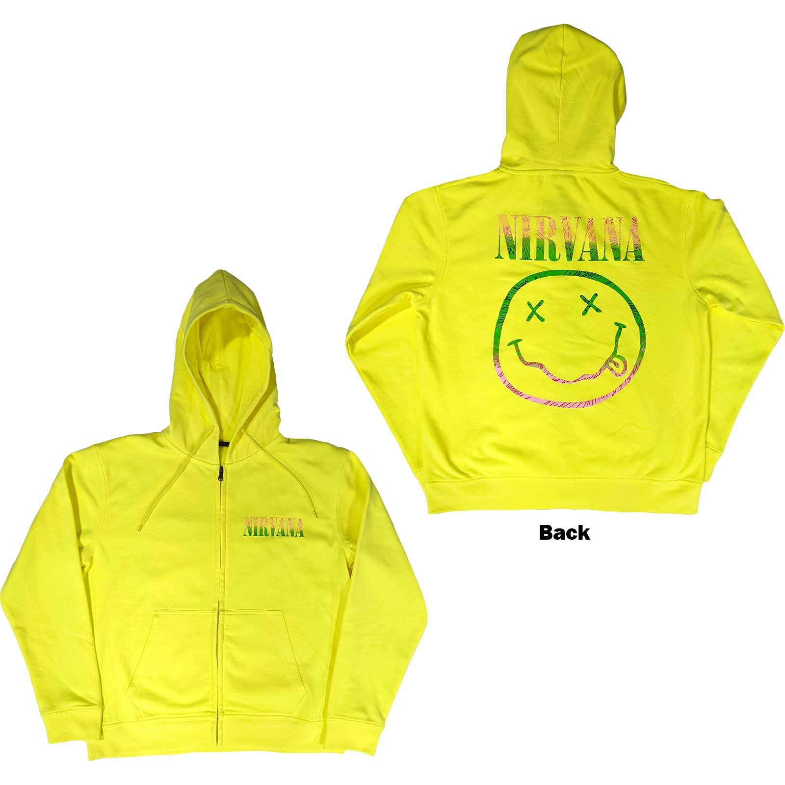 NIRVANA Attractive Hoodie, Sorbet Ray Happy Face