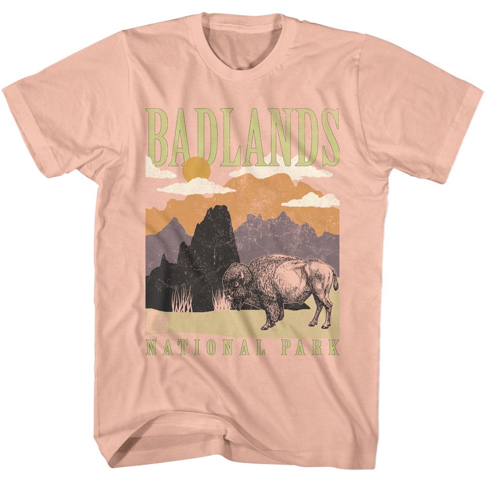 NPCA Eye-Catching T-Shirt, Badlands Minimalist Landscape