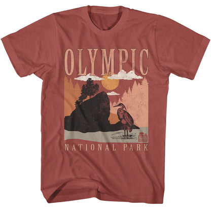 NPCA Eye-Catching T-Shirt, Olympic Minimalist Landscape