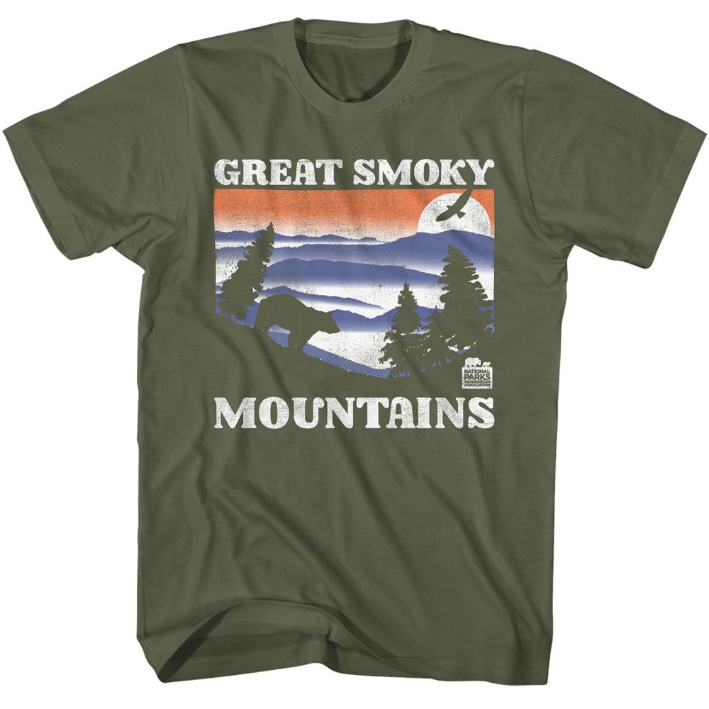 NPCA Eye-Catching T-Shirt, Gsm Bear And Mtns Dark