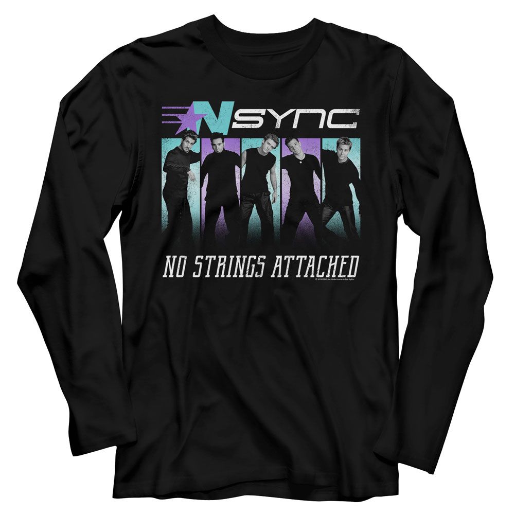 NSYNC Eye-Catching Long Sleeve T-Shirt, Purple Strings