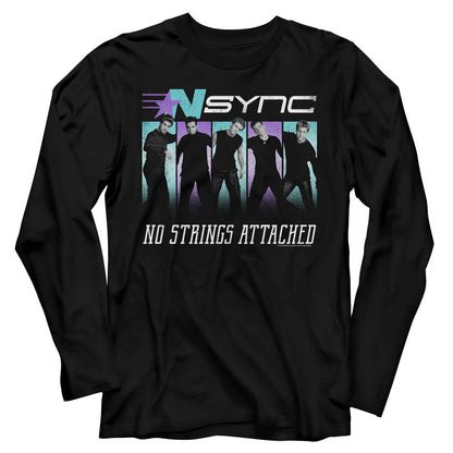 NSYNC Eye-Catching Long Sleeve T-Shirt, Purple Strings