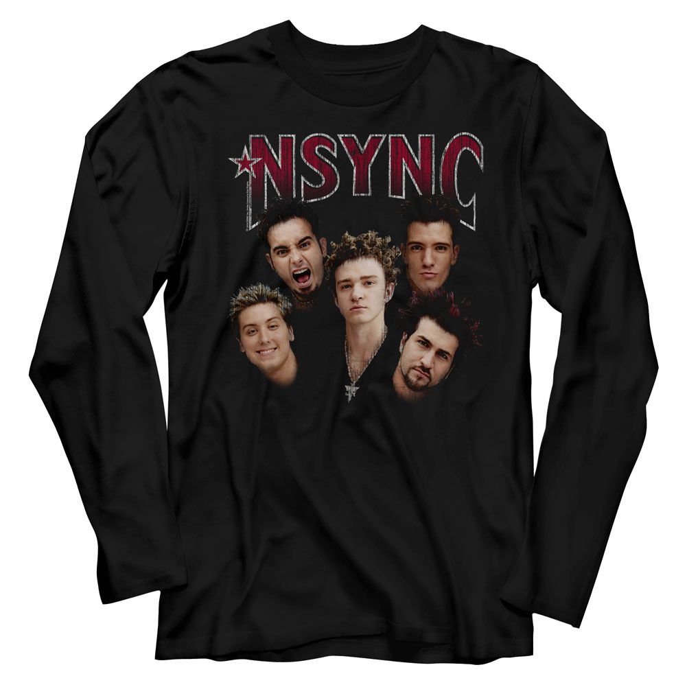 NSYNC Eye-Catching Long Sleeve T-Shirt, Band Shot