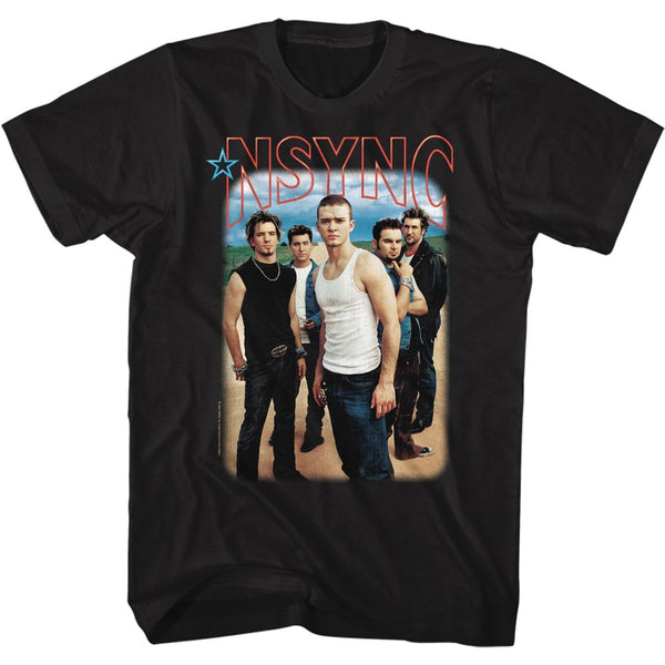 NSYNC Eye-Catching T-Shirt, Blu Skies And Logo