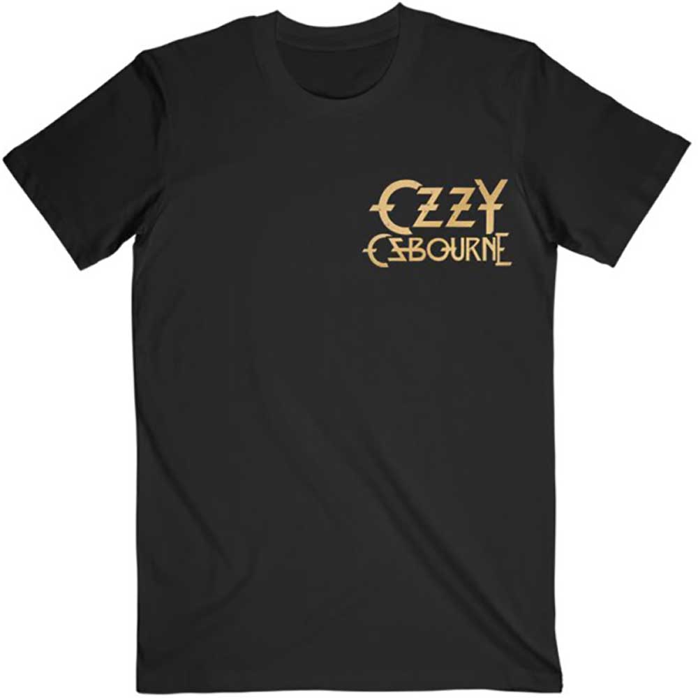 OZZY OSBOURNE Attractive T-Shirt, Patient No. 9 Gold Logo