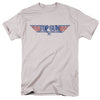 TOP GUN Brave T-Shirt, 8 Bit Logo Distressed
