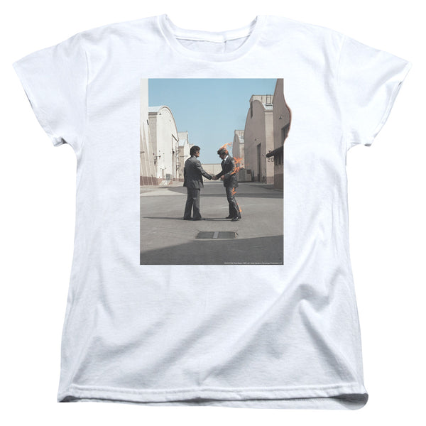 Women Exclusive PINK FLOYD Impressive White T-Shirt, Wish You Were Here