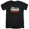 V-Neck THE POLICE T-Shirt, Stripes Logo