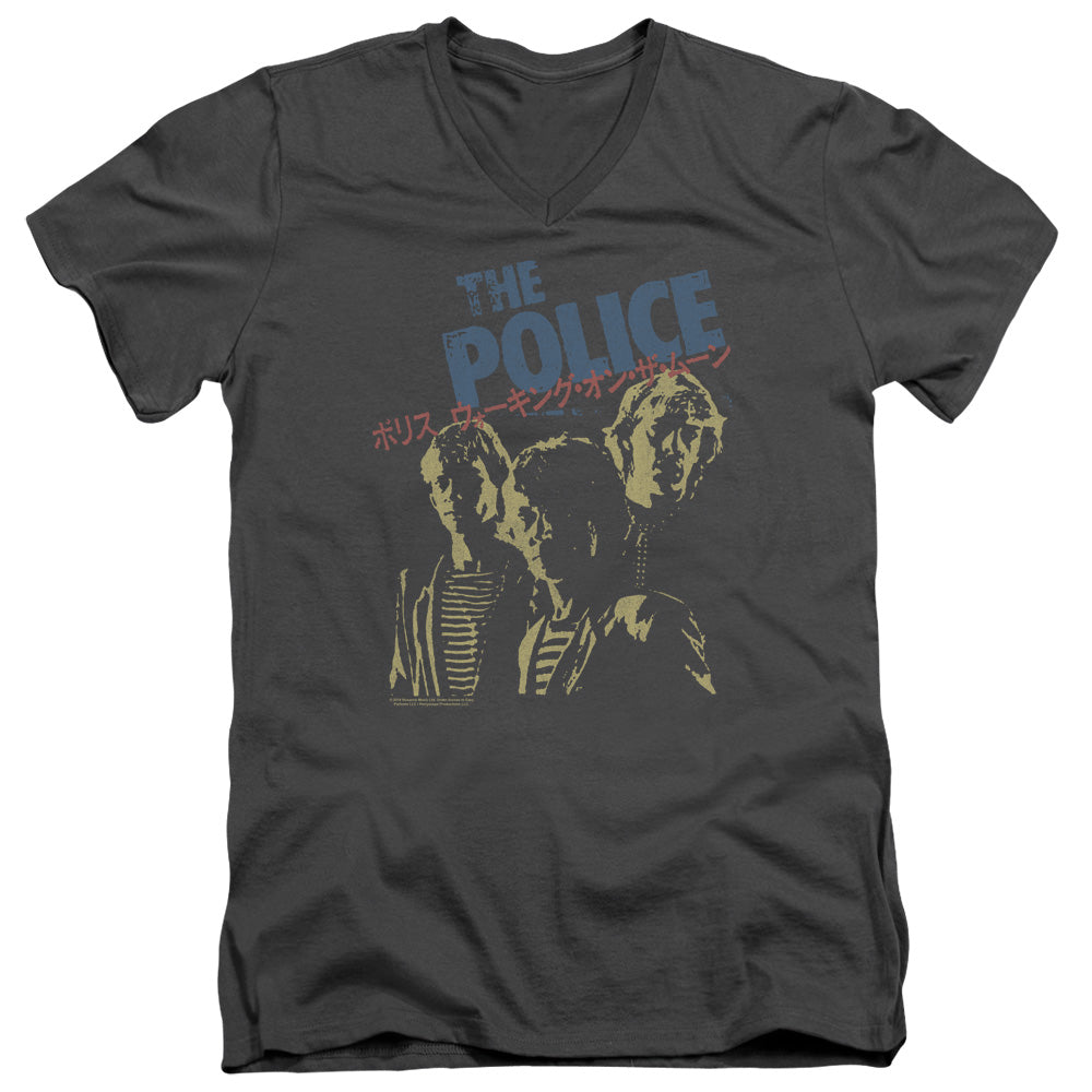 V-Neck THE POLICE T-Shirt, Japanese Poster