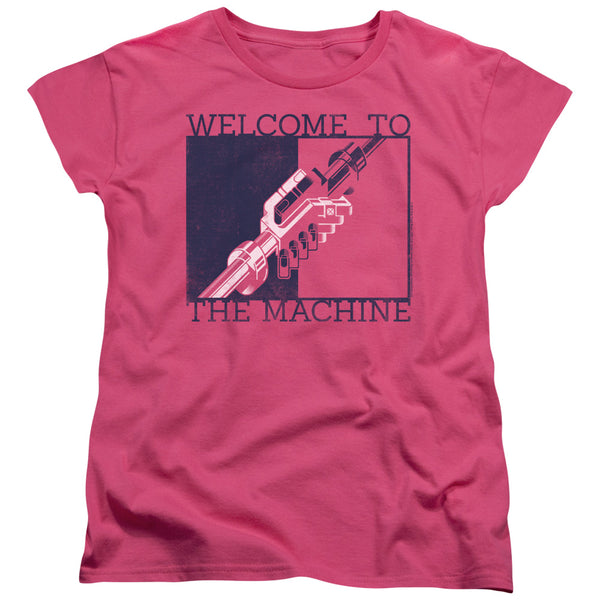 Women Exclusive PINK FLOYD Impressive Hot Pink T-Shirt, Welcome To The Machine