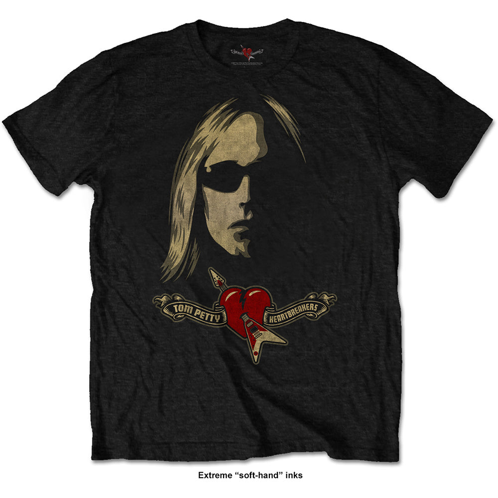 TOM PETTY &amp; THE HEARTBREAKERS Attractive T-Shirt, Shades &amp; Logo