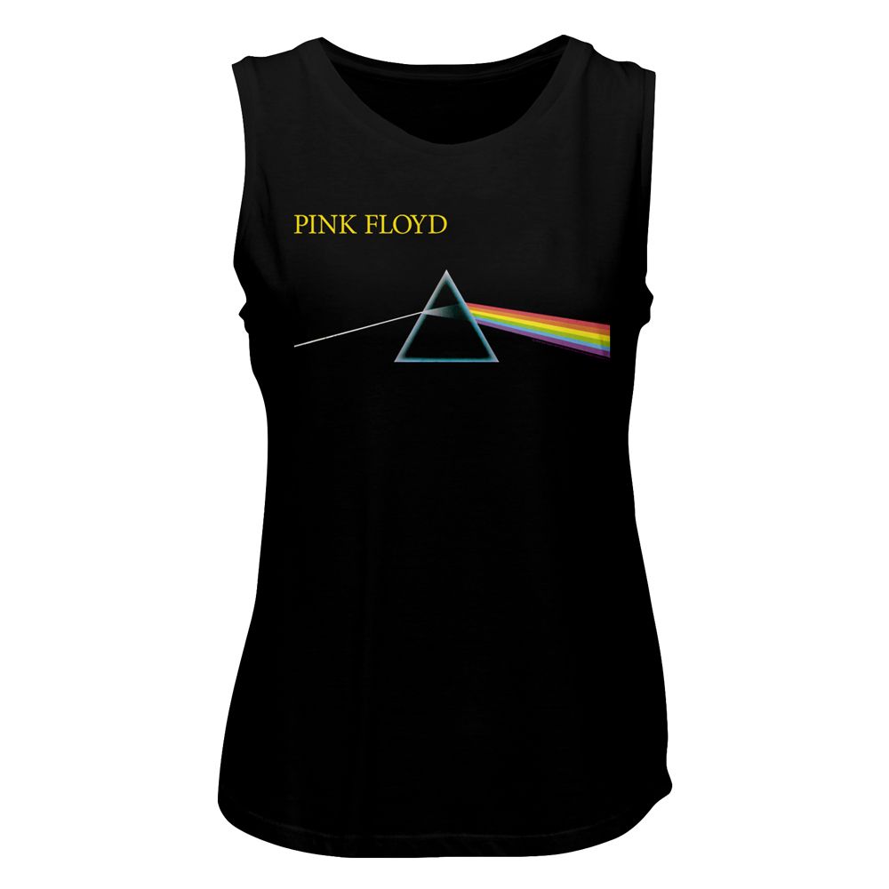 Women Exclusive PINK FLOYD Eye-Catching Muscle Tank, DSOTM Simple