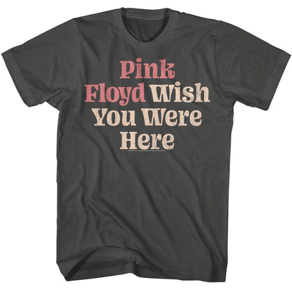 PINK FLOYD Eye-Catching T-Shirt, Wish You Were Here Text