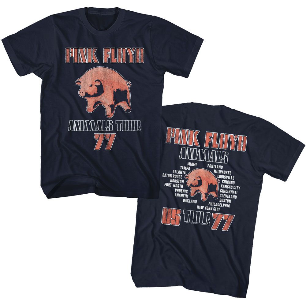 PINK FLOYD Eye-Catching T-Shirt, Animals US Tour 77