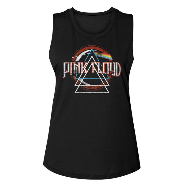 Women Exclusive PINK FLOYD Eye-Catching Muscle Tank, Triangle Triad