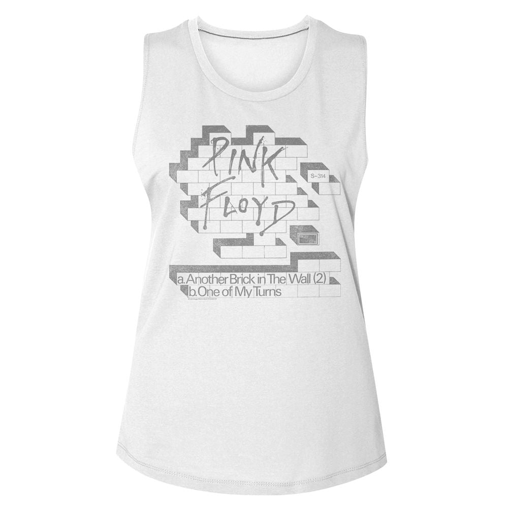 Women Exclusive PINK FLOYD Eye-Catching Muscle Tank, Light Bricks