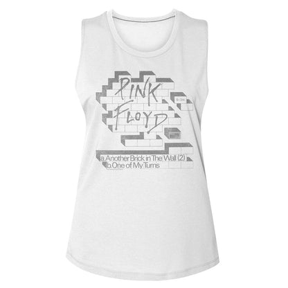 Women Exclusive PINK FLOYD Eye-Catching Muscle Tank, Light Bricks