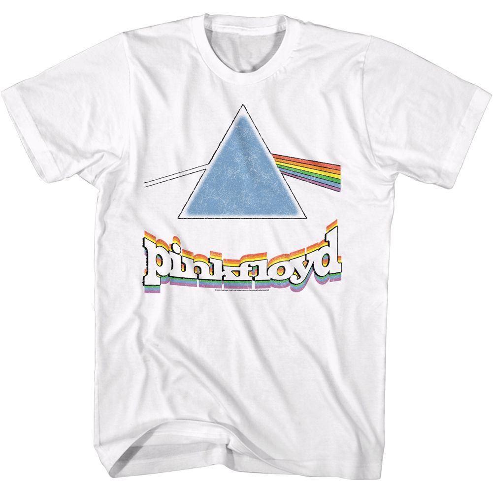 PINK FLOYD Eye-Catching T-Shirt, Raibow Prism