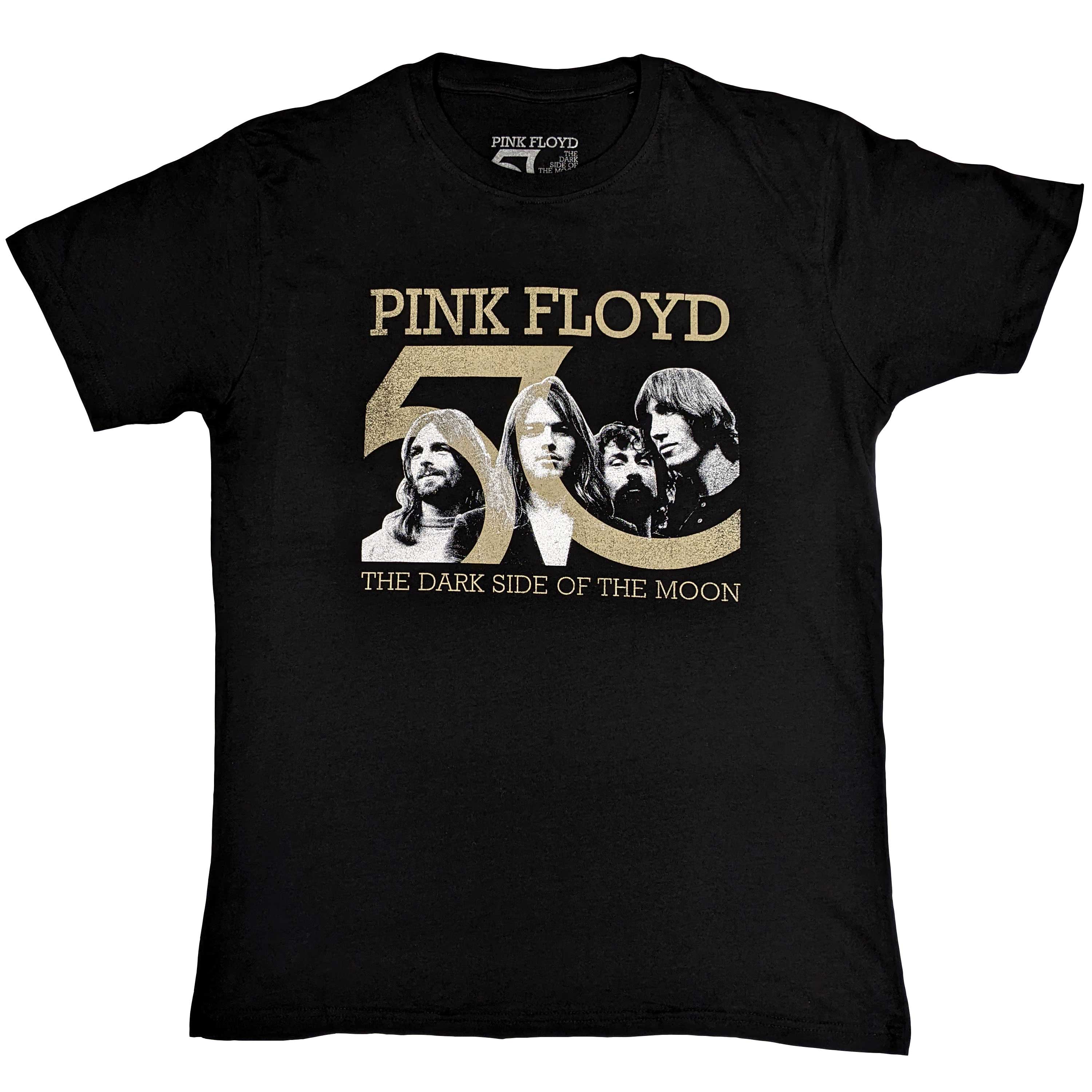 PINK FLOYD Attractive T-Shirt, Band Photo &amp; 50th Logo