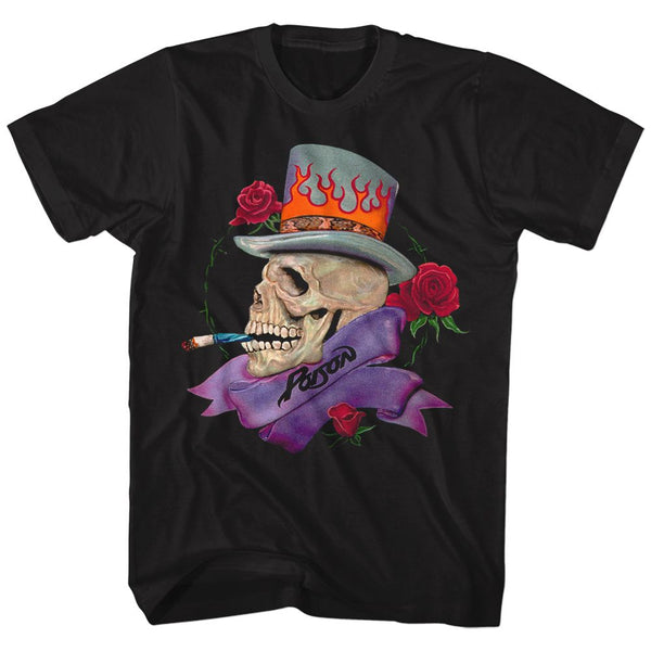 POISON Eye-Catching T-Shirt, Skull Smokin Poison