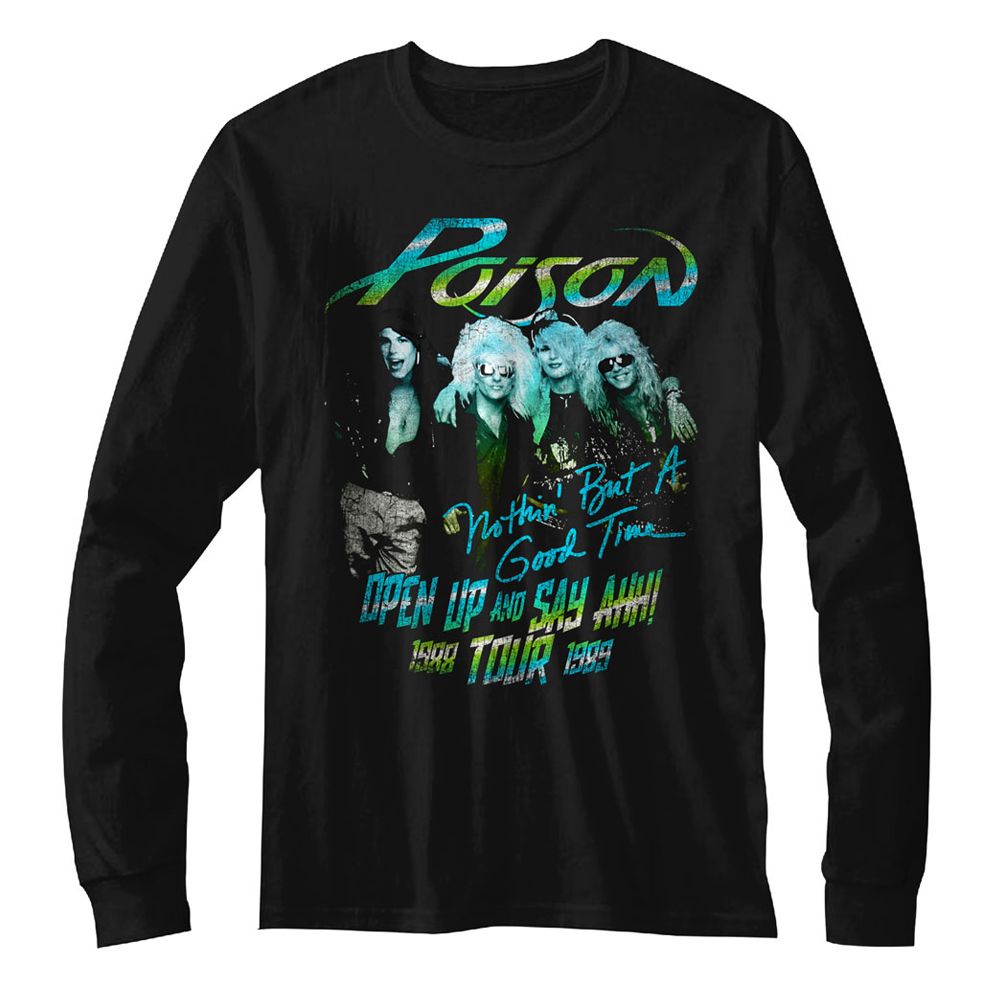 POISON Eye-Catching Long Sleeve T-Shirt, Tour 1988-89