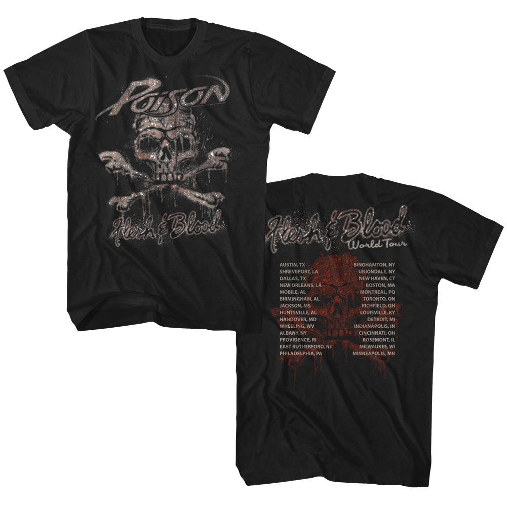 POISON Eye-Catching T-Shirt, Flesh &amp; Blood World Tour