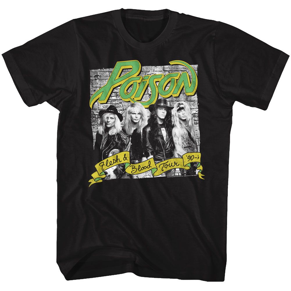 POISON Eye-Catching T-Shirt, Flesh &amp; Blood Tour 90