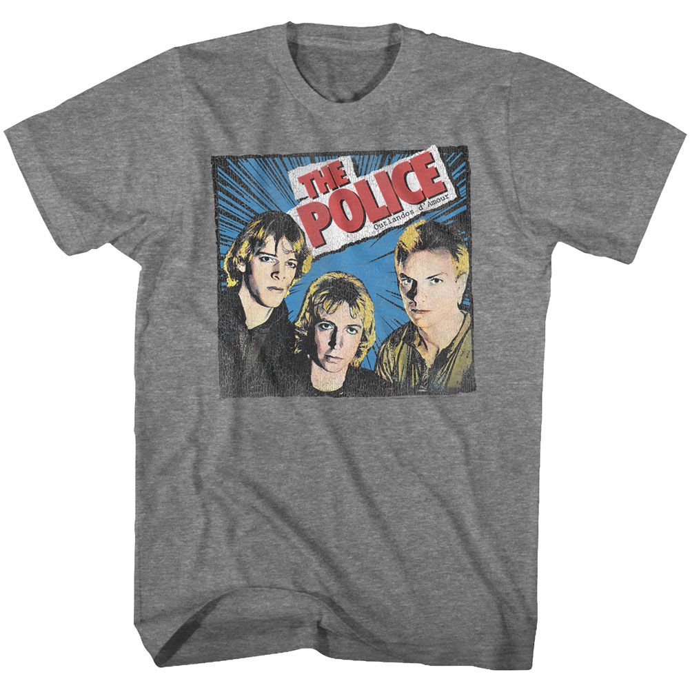 THE POLICE Eye-Catching T-Shirt, Comic-Ish