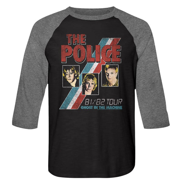 THE POLICE Eye-Catching Raglan, Ghost in the Machine Tour