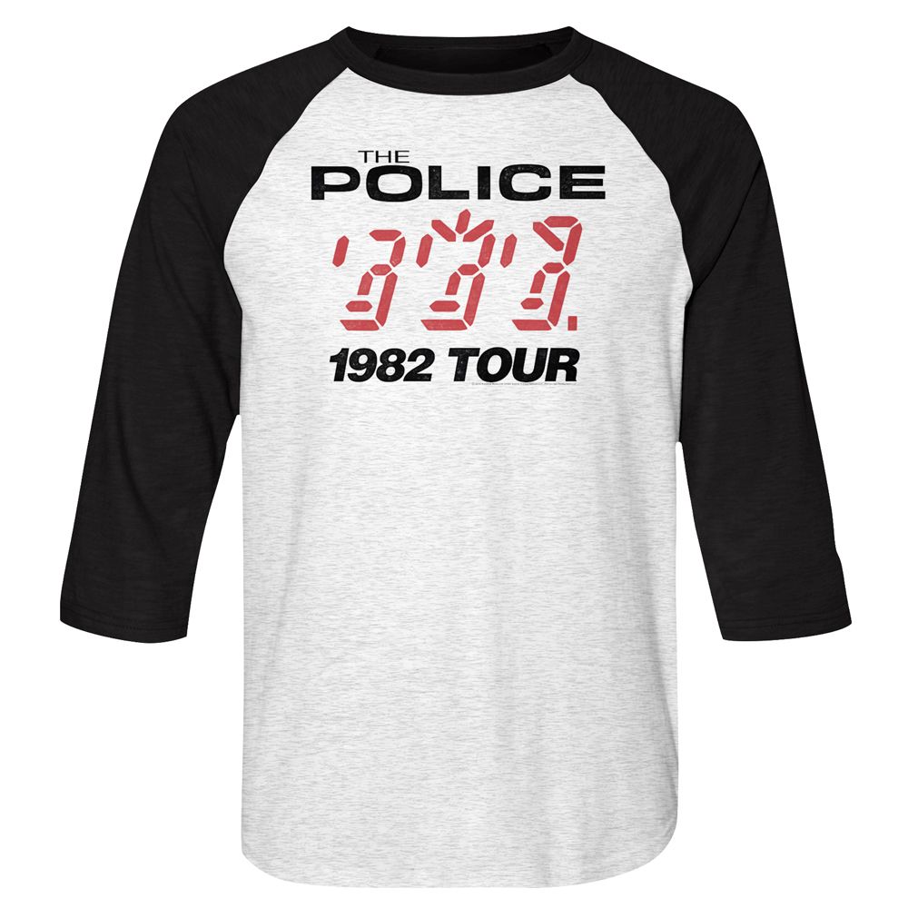 THE POLICE Eye-Catching Raglan, 1982 Tour