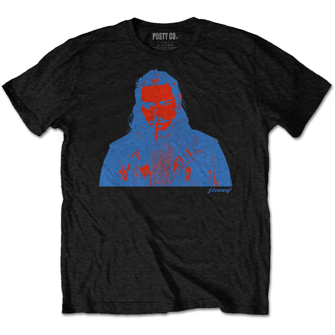 POST MALONE Attractive T-Shirt, Red &amp; Blue Photo