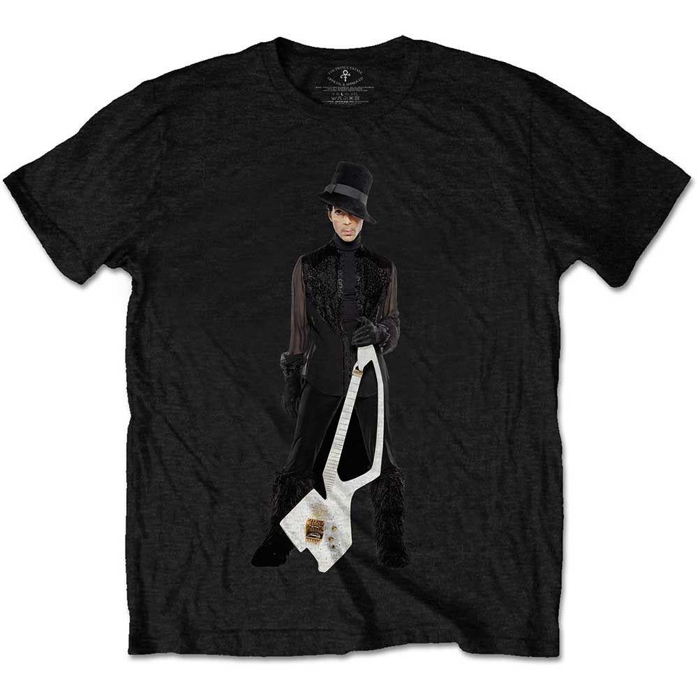 PRINCE Attractive T-Shirt, W2A White Guitar