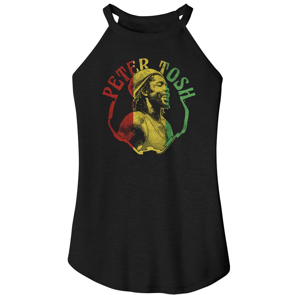 Women Exclusive PETER TOSH Rocker Tank, Rasta Colors