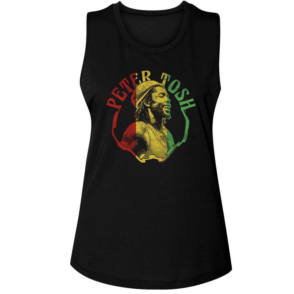 Women Exclusive PETER TOSH Muscle Tank, Rasta Colors