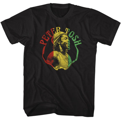 PETER TOSH Eye-Catching T-Shirt, Rasta Colors