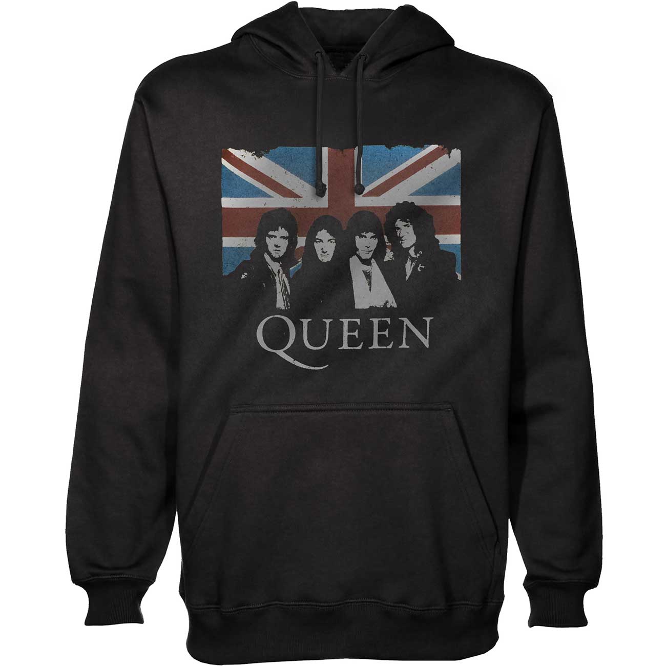 QUEEN Attractive Hoodie, Vintage Union Jack