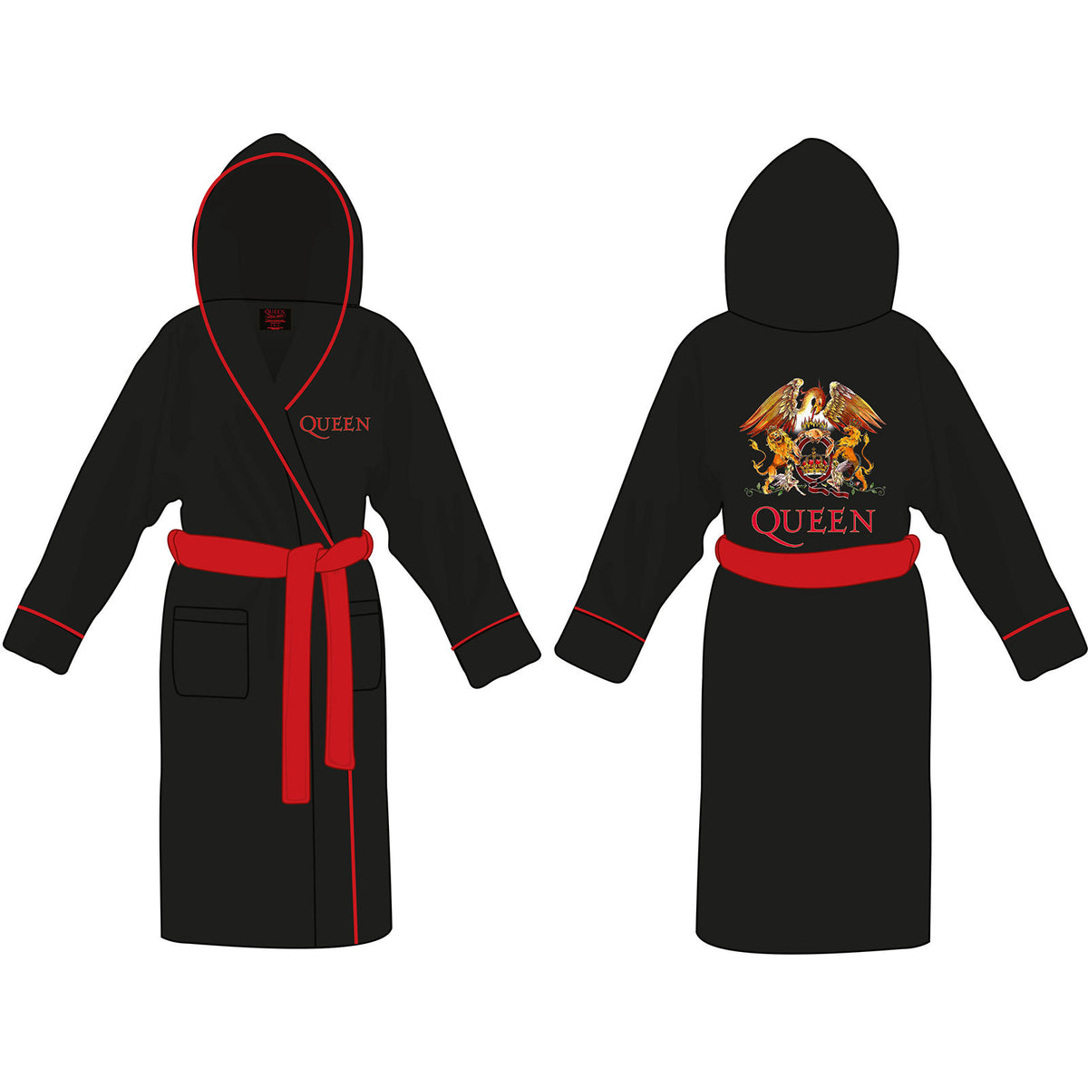 QUEEN Attractive Bathrobe, Classic Crest