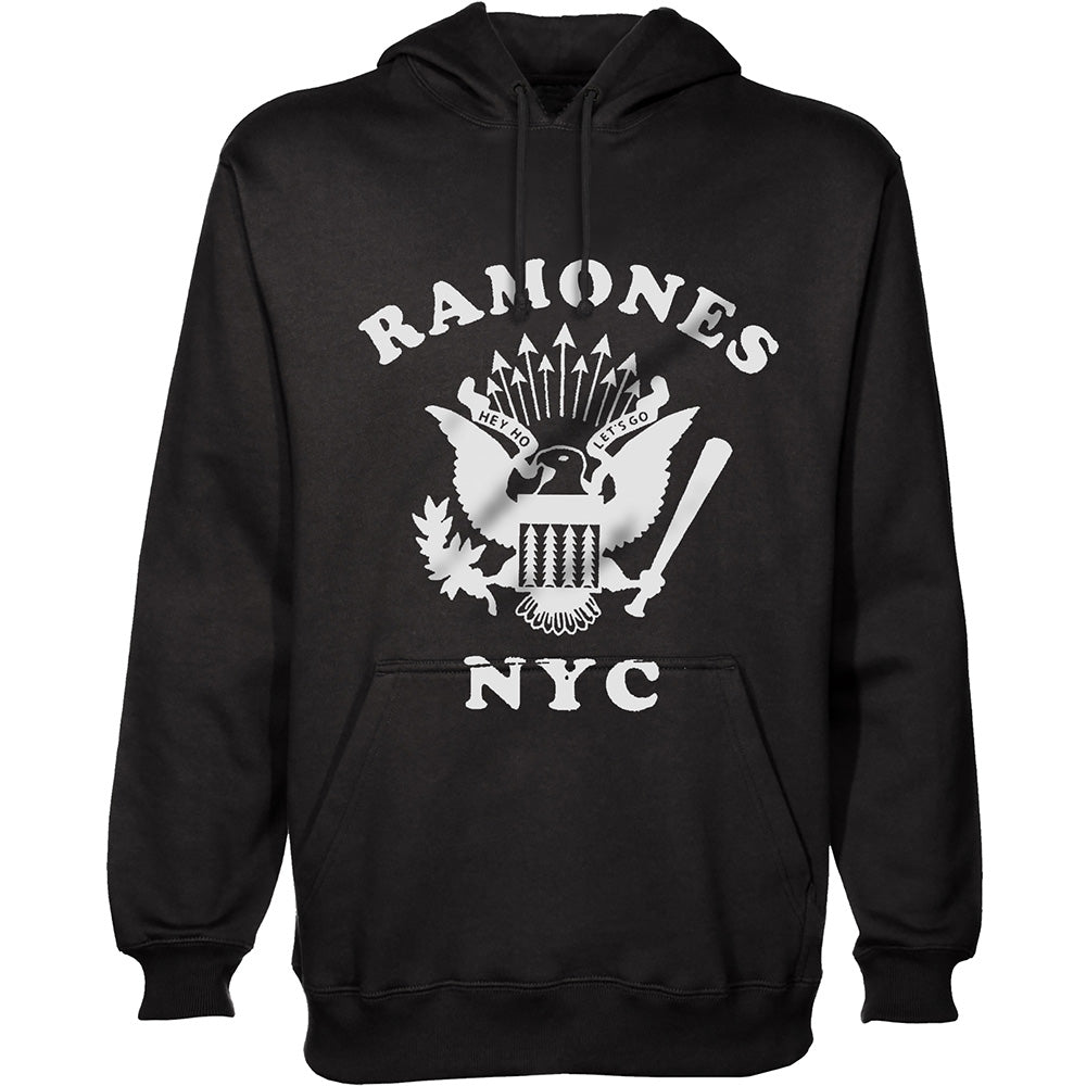 RAMONES Attractive Hoodie, Retro Eagle New York City