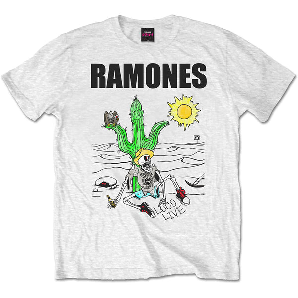 RAMONES Attractive T-Shirt, Loco Live