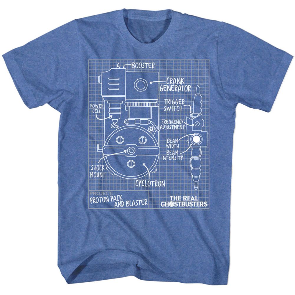 THE REAL GHOSTBUSTERS Terrific T-Shirt, Blueprints