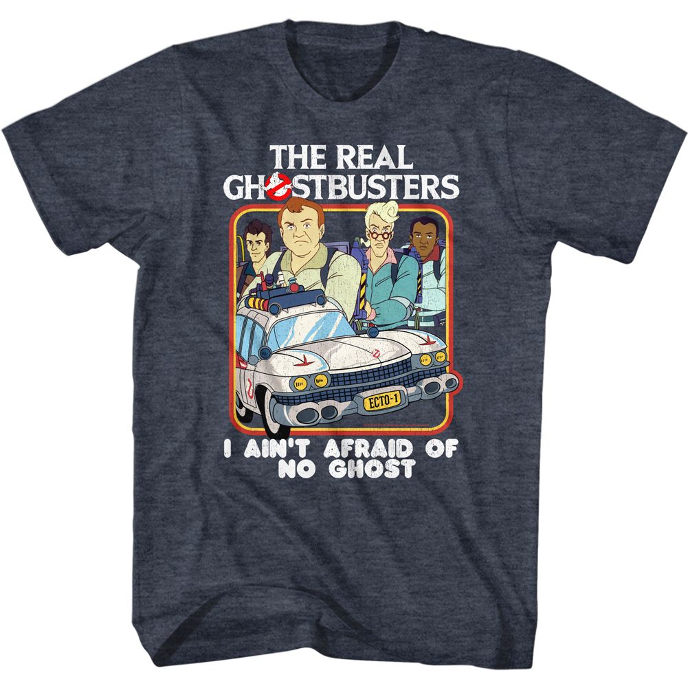 THE REAL GHOSTBUSTERS Terrific T-Shirt, Busters &amp; Ecto1