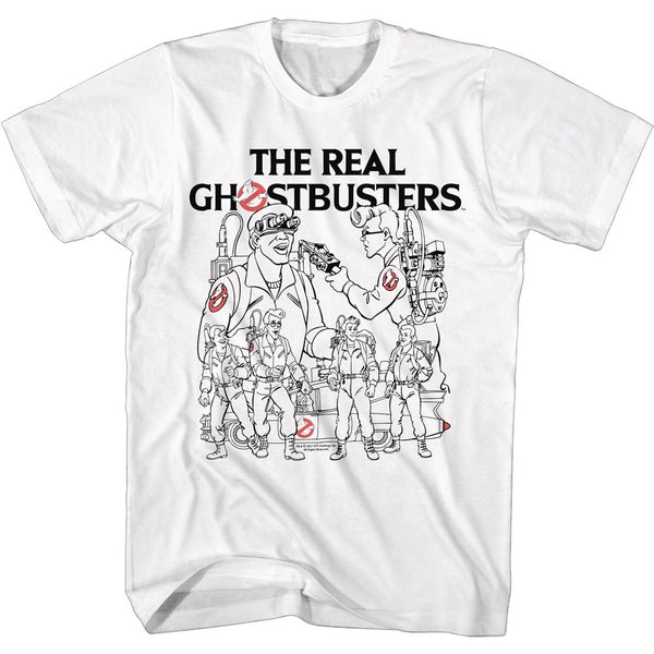 THE REAL GHOSTBUSTERS T-Shirt, Line Art