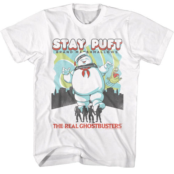 THE REAL GHOSTBUSTERS Famous T-Shirt, Stay Puft And Busters